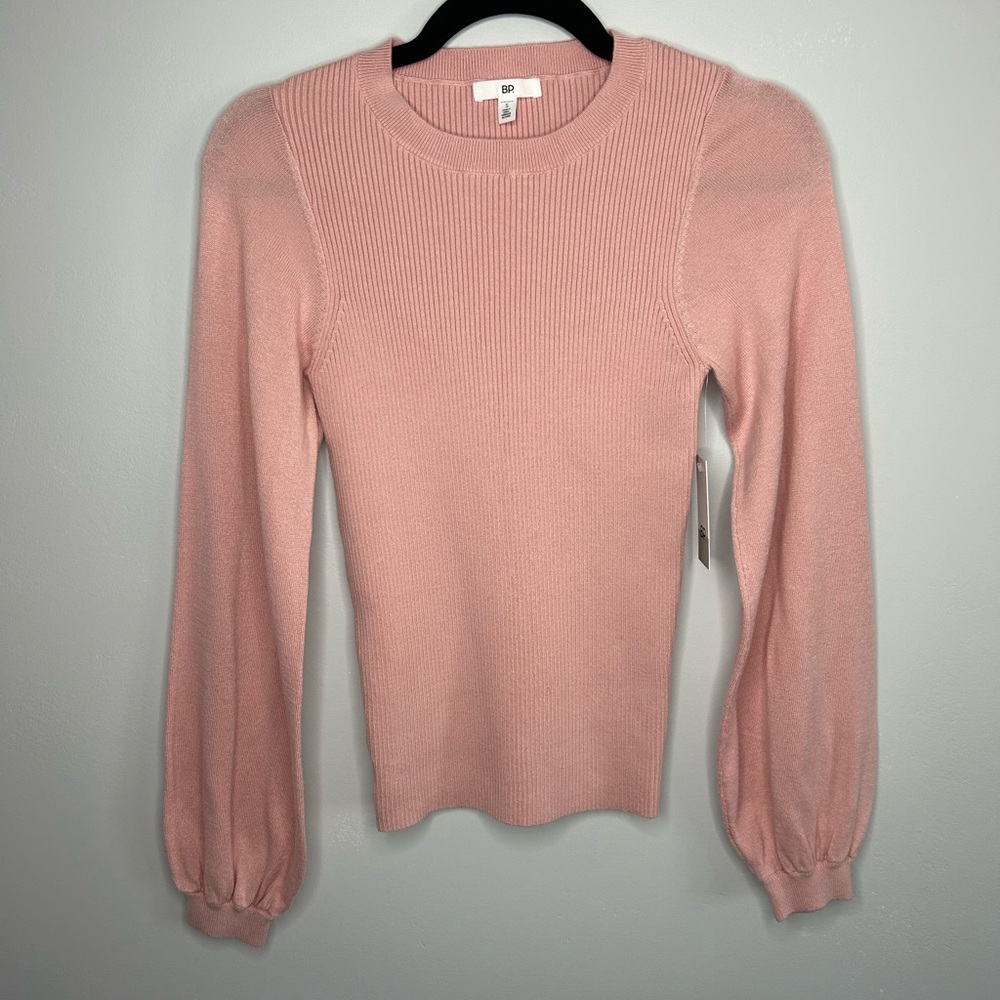 BP Pink Ribbed Knit Sweater
